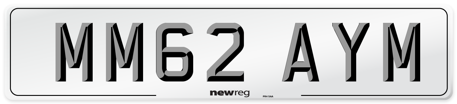 MM62 AYM Number Plate from New Reg